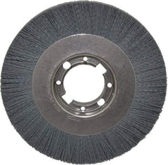 Osborn - 8" OD, 2" Arbor Hole, Crimped Nylon Wheel Brush - 7/8" Face Width, 1-1/2" Trim Length, 4,500 RPM - A1 Tooling