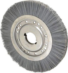 Osborn - 12" OD, 2" Arbor Hole, Crimped Nylon Wheel Brush - 1" Face Width, 2-1/8" Trim Length, 3,000 RPM - A1 Tooling