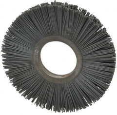 Osborn - 6" OD, 2" Arbor Hole, Crimped Nylon Wheel Brush - 1/2" Face Width, 1-5/8" Trim Length, 5,500 RPM - A1 Tooling