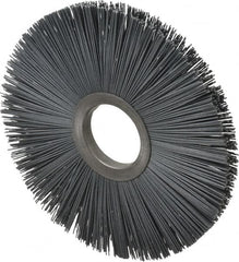 Osborn - 8" OD, 2" Arbor Hole, Crimped Nylon Wheel Brush - 1/2" Face Width, 2-5/8" Trim Length, 5,500 RPM - A1 Tooling