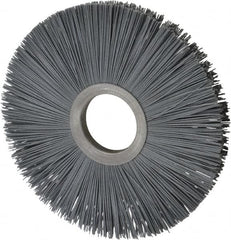 Osborn - 8" OD, 2" Arbor Hole, Crimped Nylon Wheel Brush - 1/2" Face Width, 2-5/8" Trim Length, 5,500 RPM - A1 Tooling