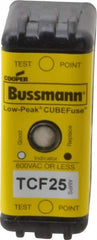 Cooper Bussmann - 300 VDC, 600 VAC, 25 Amp, Time Delay General Purpose Fuse - Plug-in Mount, 1-7/8" OAL, 100 at DC, 200 (CSA RMS), 300 (UL RMS) kA Rating - A1 Tooling