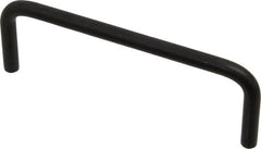 Amatom Electronic Hardware - 4-1/4" Long x 1-1/2" High, Round Handle - Black Anodized, Aluminum, 4" Center to Center - A1 Tooling