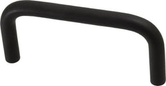 Amatom Electronic Hardware - 3-5/16" Long x 1-1/2" High, Round Handle - Black Anodized, Aluminum, 3" Center to Center - A1 Tooling