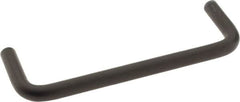 Amatom Electronic Hardware - 4-9/16" Long x 1-1/2" High, Round Handle - Black Anodized, Aluminum, 4-1/4" Center to Center - A1 Tooling