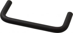 Amatom Electronic Hardware - 4-3/8" Long x 1-7/8" High, Round Handle - Black Anodized, Aluminum, 4" Center to Center - A1 Tooling