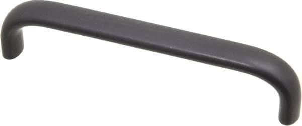 Amatom Electronic Hardware - 4-9/32" Long x 0.44" Wide x 1" High, Oval Handle - Black Anodized, Aluminum, 4" Center to Center - A1 Tooling