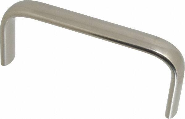 Amatom Electronic Hardware - 4-25/32" Long x 0.63" Wide x 2" High, Oval Handle - Clear Passivated, Stainless Steel, 4-1/2" Center to Center - A1 Tooling