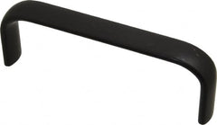 Amatom Electronic Hardware - 4-27/32" Long x 0.63" Wide x 1-3/4" High, Oval Handle - Black Anodized, Aluminum, 4-9/16" Center to Center - A1 Tooling