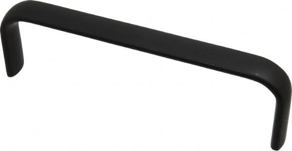 Amatom Electronic Hardware - 6-9/32" Long x 0.63" Wide x 2" High, Oval Handle - Black Anodized, Aluminum, 6" Center to Center - A1 Tooling