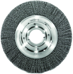 8" - Diameter Medium Face Crimped Wire Wheel; .0104" Steel Fill; 2" Arbor Hole - A1 Tooling