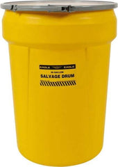 Eagle - 30 Gallon Capacity, Metal Lever Lock, Yellow Salvage Drum - 5 Gallon Container, Polyethylene, 220 Lb. Capacity, UN 1H2/X100/S Listing - A1 Tooling