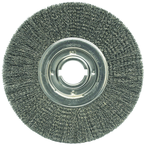 12" Diameter - 2" Arbor Hole - Crimped Steel Wire Straight Wheel - A1 Tooling