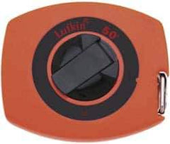 Lufkin - 50' x 3/8" Yellow Blade Tape Measure - 1/8" Graduation, B1 Graduation Style, High-Visibility Orange Case - A1 Tooling