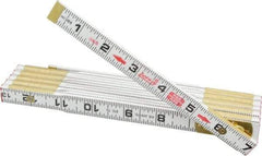 Lufkin - 6' Long, 1/16" Graduation, Folding Rule - 5/8" Wide, Wood - A1 Tooling