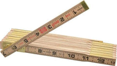 Lufkin - 8' Long, 1/16" Graduation, Folding Rule - 5/8" Wide, Wood - A1 Tooling