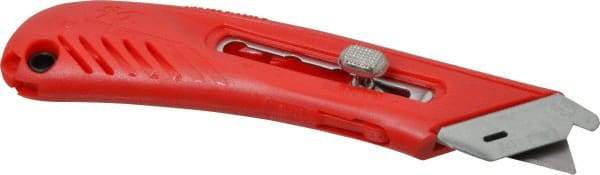 PHC - Retractable Utility Knife - 1-5/8" Blade, Red Plastic Handle, 1 Blade Included - A1 Tooling