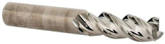 Niagara Cutter - 3/8", 1" LOC, 3/8" Shank Diam, 2-1/2" OAL, 3 Flute, Solid Carbide Square End Mill - Single End, Uncoated, Spiral Flute, 45° Helix, Centercutting, Right Hand Cut, Right Hand Flute, Series A345 - A1 Tooling