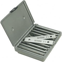 TESA Brown & Sharpe - 20 Piece, 6 Inch Long x 1/8 Inch Thick, Thin Parallel Set - 1-5/8 Inch High, 52-58 RC Hardness - A1 Tooling