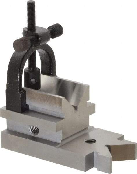 TESA Brown & Sharpe - 1-5/16" Max Capacity, 90° Angle, Steel V-Block - 3-19/32" Long x 1-7/8" Wide x 1-7/8" High, Sold as Individual - A1 Tooling