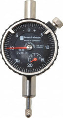 TESA Brown & Sharpe - 1/4" Range, 0-25-0 Dial Reading, 0.0005" Graduation Dial Drop Indicator - 1-11/16" Dial, 0.05" Range per Revolution, Revolution Counter - A1 Tooling