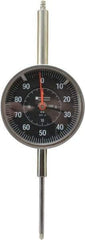 TESA Brown & Sharpe - 2" Range, 0-100 Dial Reading, 0.001" Graduation Dial Drop Indicator - 3" Dial, 0.1" Range per Revolution, Revolution Counter - A1 Tooling