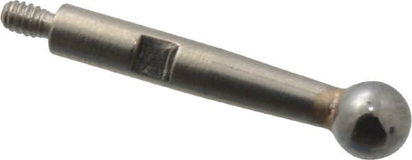 TESA Brown & Sharpe - 3mm Ball Diam, Carbide, Ball Test Indicator Contact Point - 1/2" Contact Point Length, Use with Brown & Sharpe BesTest 599 Series - A1 Tooling