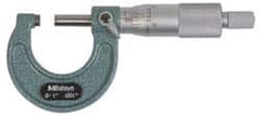 Mitutoyo - 175 to 200mm Range, 0.01mm Graduation, Mechanical Outside Micrometer - Ratchet Stop Thimble, Accurate to 0.0001" - A1 Tooling