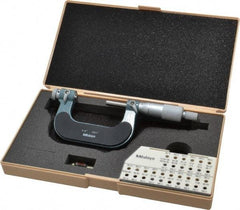 Mitutoyo - 1 to 2" Range, Mechanical Screw Thread Micrometer - Ratchet Stop Thimble, 0.001" Graduation, 0.0002" Accuracy - A1 Tooling