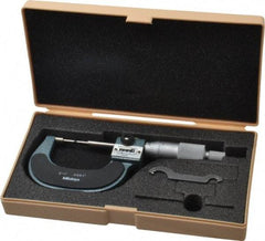 Mitutoyo - 1 Inch, Mechanical Spline Micrometer - Accurate Up to 0.00015 Inch, 0.0001 Inch Graduation, 1/4 Inch Spindle Diameter - A1 Tooling