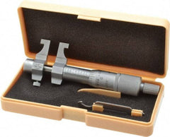 Mitutoyo - 1 to 2 Inch Range, Carbide Satin Chrome Coated, Mechanical Inside Caliper Micrometer - 0.001 Inch Graduation, 0.0003 Inch Accuracy - A1 Tooling