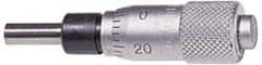 Mitutoyo - 1 Inch, 0.7087 Inch Ratchet Stop Thimble, 1/4 Inch Diameter x 27mm Long Spindle, Mechanical Micrometer Head - A1 Tooling