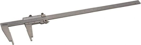 Mitutoyo - 0 to 24" Stainless Steel Vernier Caliper - 0.0010" Graduation, 100mm Jaw Depth, 0.002" Accuracy - A1 Tooling