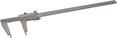 Mitutoyo - 0 to 24" Stainless Steel Vernier Caliper - 0.0010" Graduation, 100mm Jaw Depth, 0.002" Accuracy - A1 Tooling