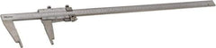 Mitutoyo - 0 to 24" Stainless Steel Vernier Caliper - 0.02mm Graduation, 100mm Jaw Depth, 0.002" Accuracy - A1 Tooling