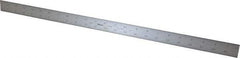 Mitutoyo - 24" Long, 1/100, 1/64, 1/50, 1/32" Graduation, Rigid Stainless Steel Rule - 16R Graduation Style, 1-3/16" Wide, Silver, Satin Chrome Finish - A1 Tooling