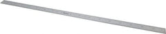 Mitutoyo - 18" Long, 1/100, 1/64, 1/32, 1/10" Graduation, Flexible Stainless Steel Rule - 5R Graduation Style, 3/4" Wide, Silver, Satin Chrome Finish - A1 Tooling