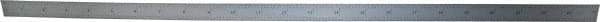 Mitutoyo - 24" Long, 1/100, 1/64, 1/50, 1/32" Graduation, Flexible Stainless Steel Rule - 16R Graduation Style, 3/4" Wide, Silver, Satin Chrome Finish - A1 Tooling