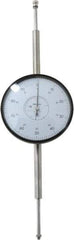 Mitutoyo - 3" Range, 0-100 Dial Reading, 0.001" Graduation Dial Drop Indicator - 3-5/8" Dial, 0.1" Range per Revolution, 0.001" Accuracy, Revolution Counter - A1 Tooling