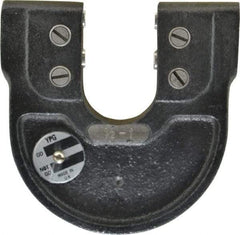 YPG - 1/2 to 1 Inch, Cast Iron 2 Frame Snap Gage - 4-1/2 Inch Reference Anvil Diameter, Hardened Tool Steel Anvil - A1 Tooling