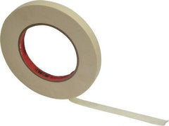 3M - 1/2" Wide x 60 Yd Long Tan Paper Masking Tape - Series 213, 6 mil Thick, 27 In/Lb Tensile Strength - A1 Tooling