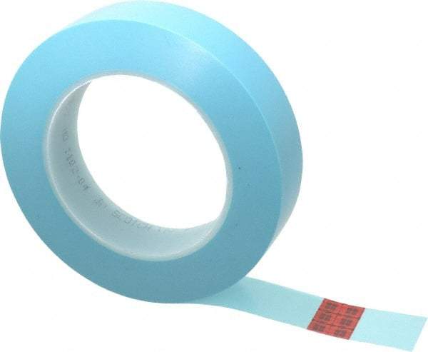 3M - 1" Wide x 60 Yd Long Blue Polypropylene Film Masking Tape - Series 215, 4.8 mil Thick, 15 In/Lb Tensile Strength - A1 Tooling