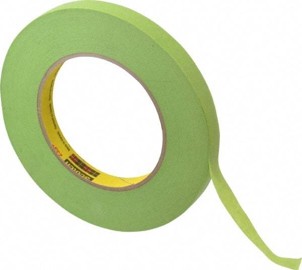 3M - 1/2" Wide x 60 Yd Long Green Paper Masking Tape - Series 401+/233+, 6.7 mil Thick, 25 In/Lb Tensile Strength - A1 Tooling