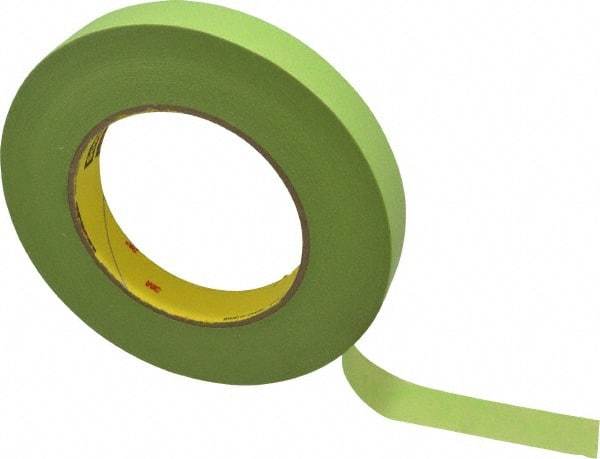 3M - 3/4" Wide x 60 Yd Long Green Paper Masking Tape - Series 401+/233+, 6.7 mil Thick, 25 In/Lb Tensile Strength - A1 Tooling