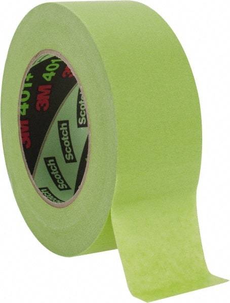 3M - 2" Wide x 60 Yd Long Green Paper Masking Tape - Series 401+/233+, 6.7 mil Thick, 25 In/Lb Tensile Strength - A1 Tooling