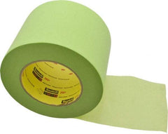 3M - 4" Wide x 60 Yd Long Green Paper Masking Tape - Series 401+/233+, 6.7 mil Thick, 25 In/Lb Tensile Strength - A1 Tooling