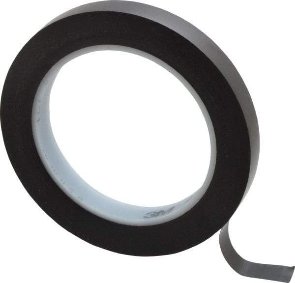 3M - Black Solid Color Vinyl Tape - 1/2" Wide x 108' Long x 5.2 mil Thick, General Traffic - A1 Tooling