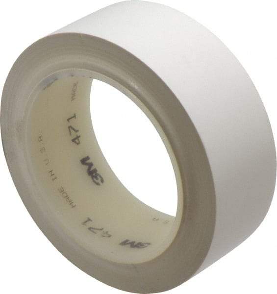 3M - White Solid Color Vinyl Tape - 1-1/2" Wide x 108' Long x 5.2 mil Thick, General Traffic - A1 Tooling