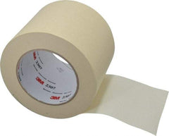 3M - 4" Wide x 60 Yd Long Tan Paper Masking Tape - Series 2307, 5.2 mil Thick, 23 In/Lb Tensile Strength - A1 Tooling