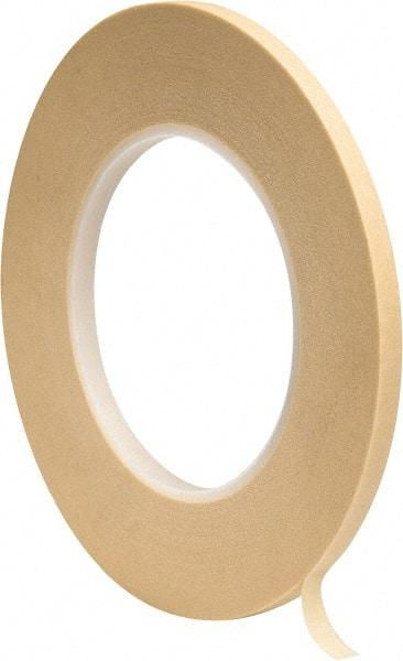 3M - 1/4" Wide x 60 Yd Long Tan Paper Masking Tape - Series 2380, 7.2 mil Thick, 28 In/Lb Tensile Strength - A1 Tooling